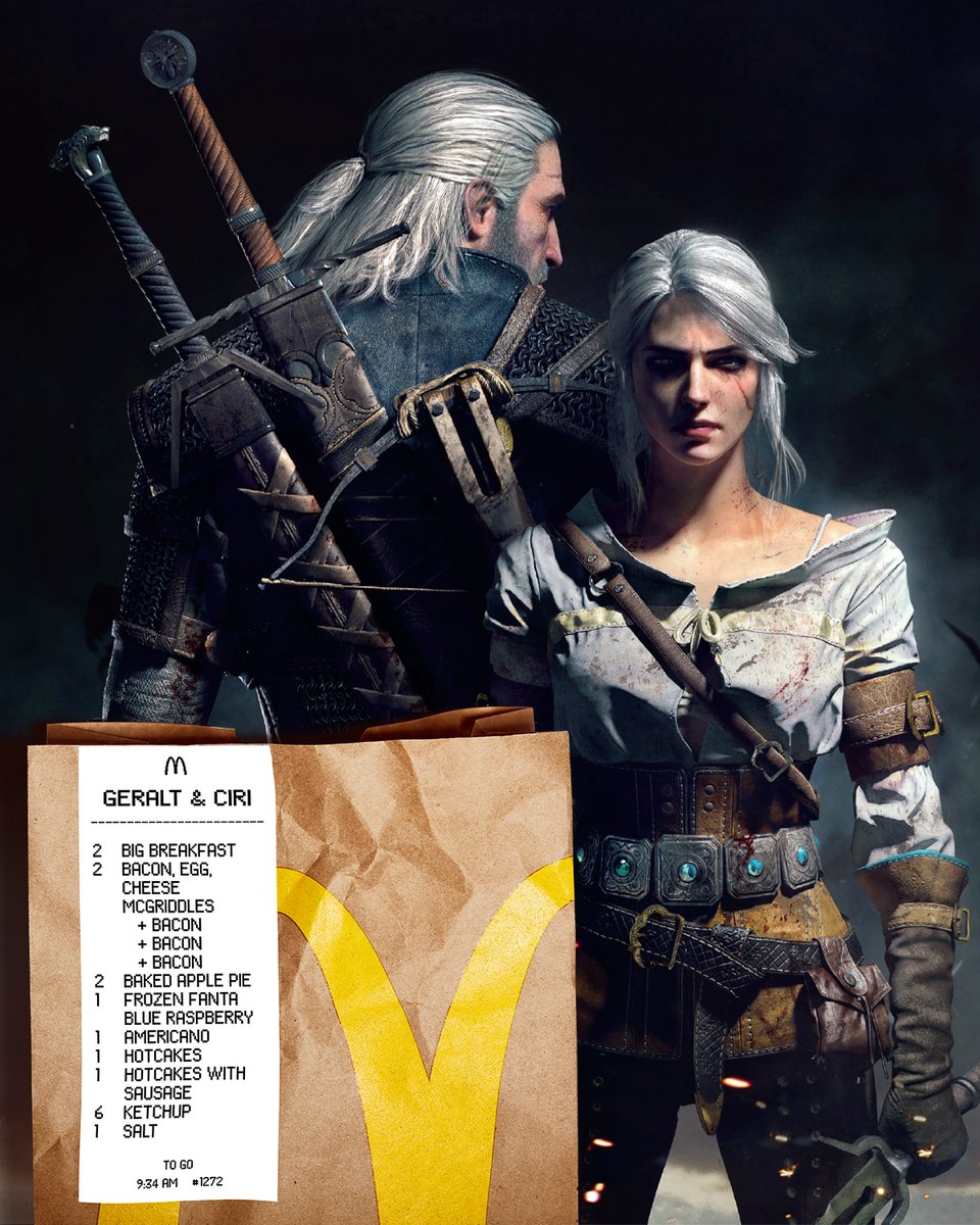 McDonalds's tweet photo. medallion’s humming… let’s get this to go @thewitcher https://t.co/QxsW0yleul