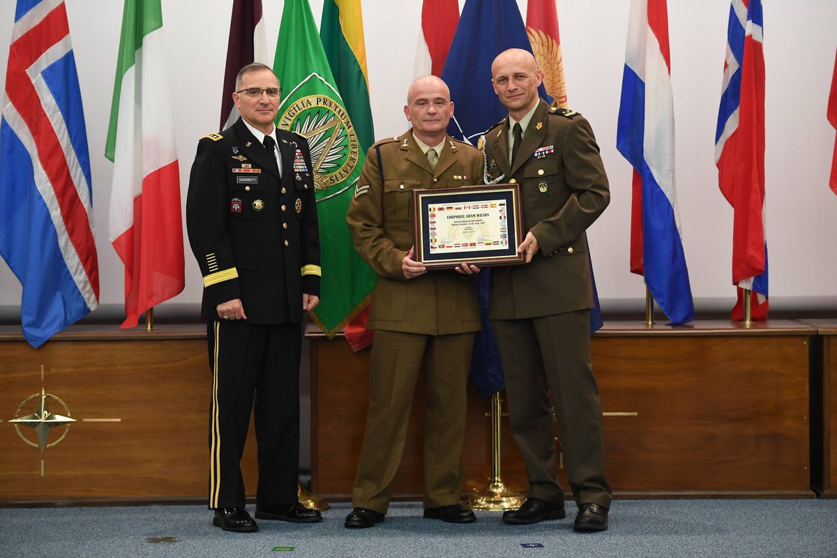 I had the privilege of presenting the Allied Command Operations Military Member of the Year awards alongside Command Senior Enlisted Leader, Command Sergeant Major Davor Petek.