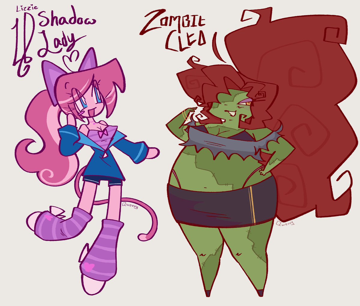 qwevvy's tweet photo. designs pt 2 bc they’re my muses

#geminitayfanart #pearlescentmoonfanart #ldshadowladyfanart #zombiecleofanart https://t.co/YoYUxcJild