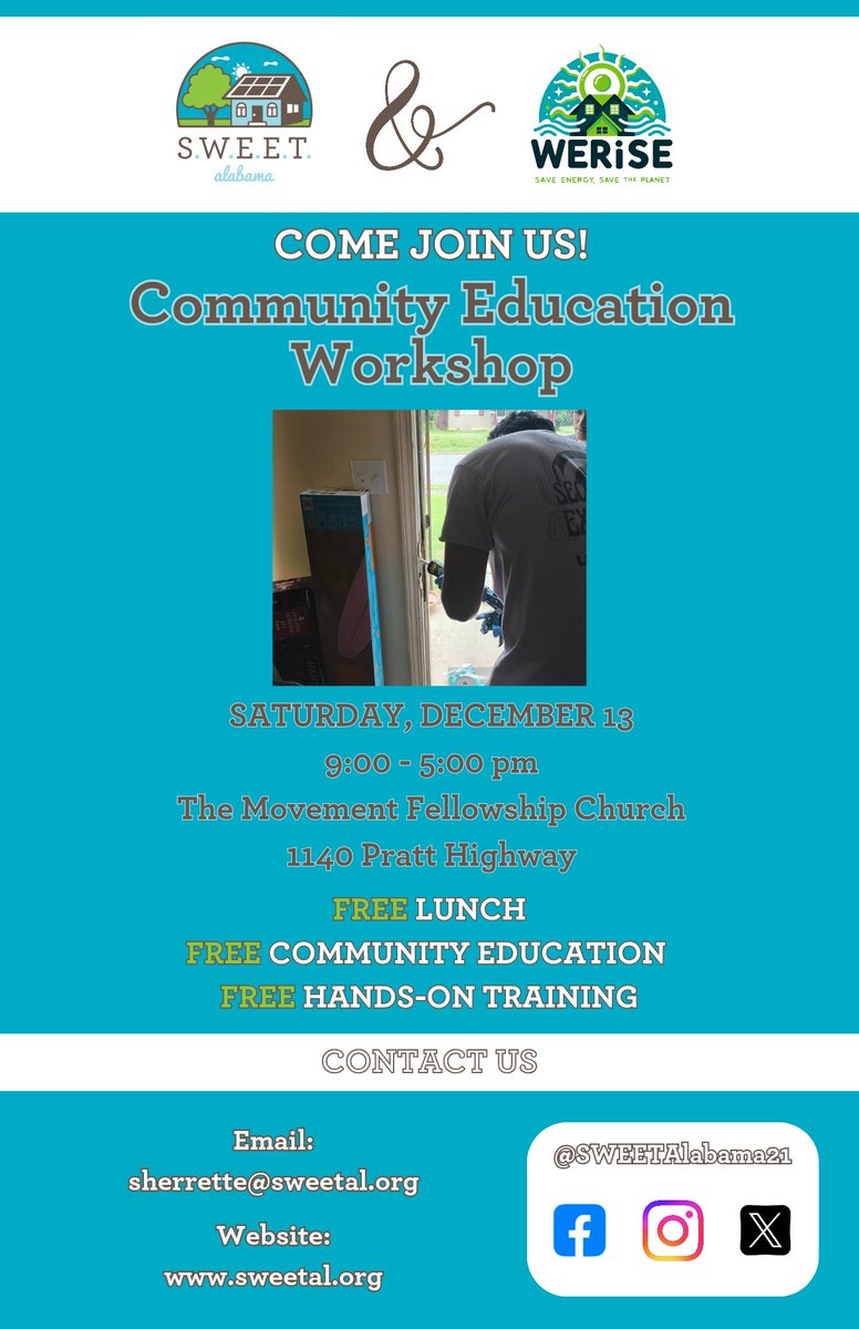 We have another community education event coming up this Saturday! Come learn the basics of home retrofitting. Lunch is on us!
