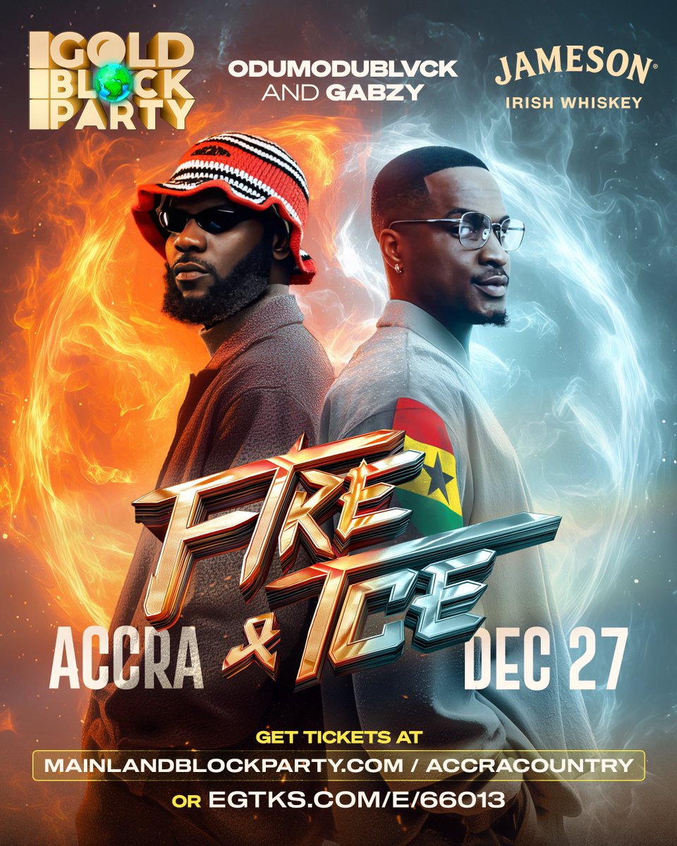 GoldBlockParty's tweet image. Accra we are bringing the best of both worlds to you! 
Two energies, one night!