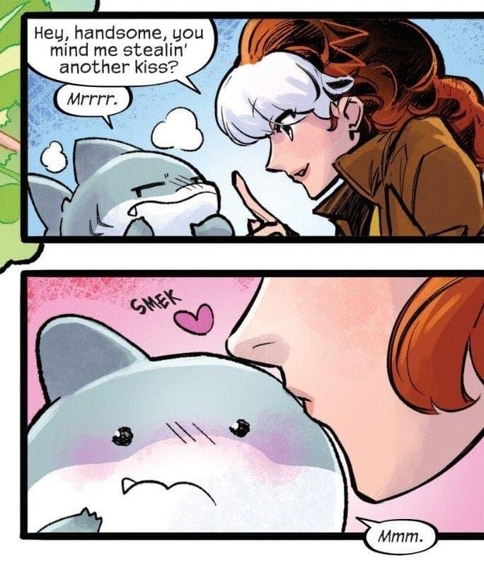 found a scene in the comics where Rogue kisses Jeff #MarvelRivals