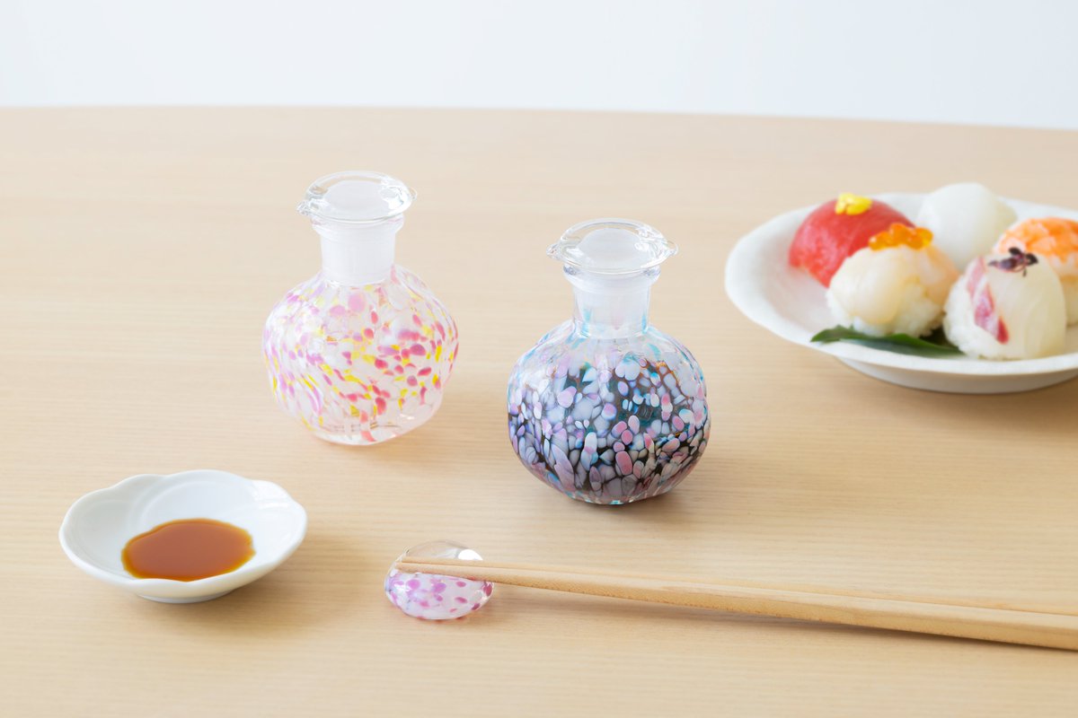 新商品】本日発売！さくらさくら 醤油差し🌸 #津軽びいどろ の人気