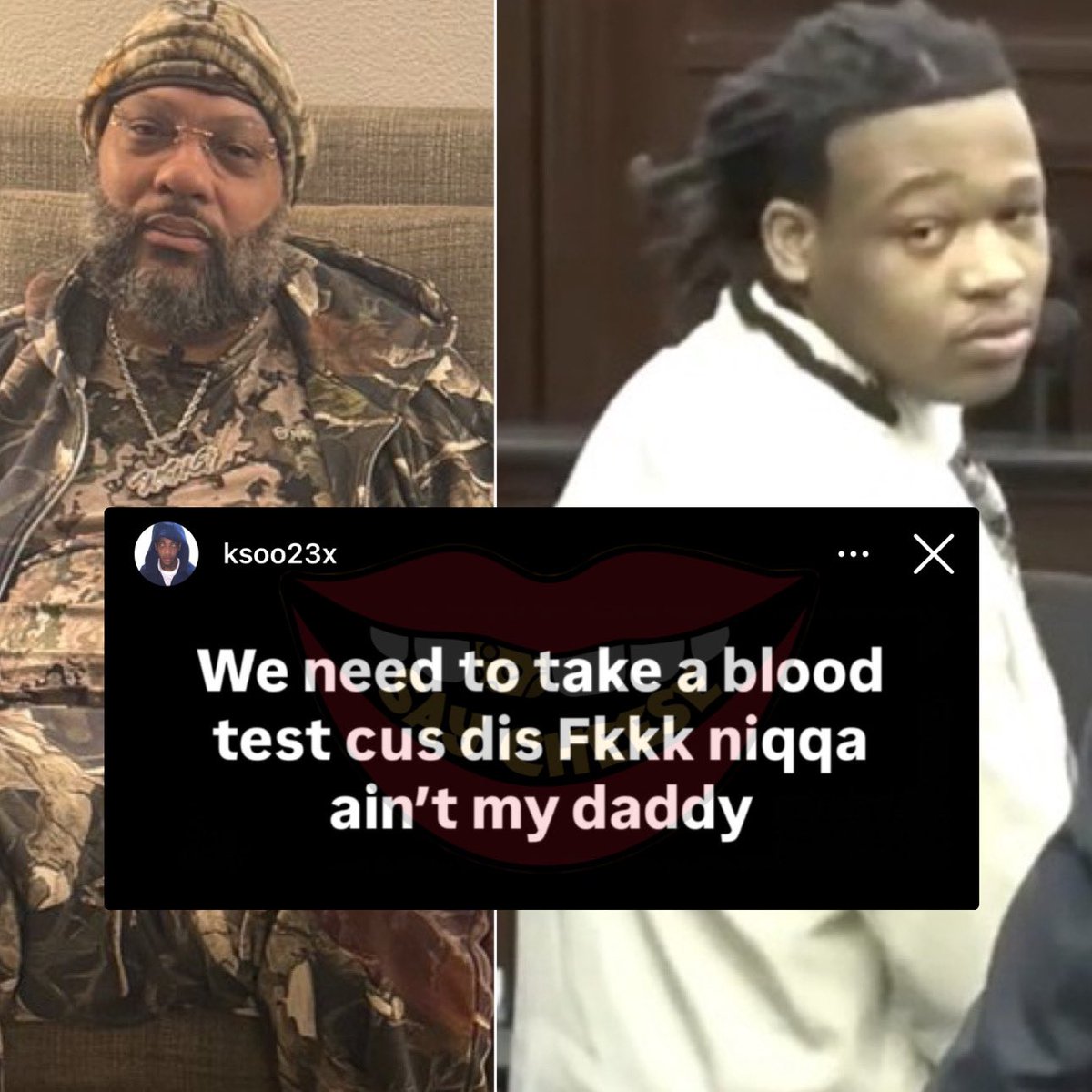 SaycheeseDGTL's tweet photo. Ksoo says he wants a DNA test done with his father: “Dis fuck nigga ain’t my daddy” https://t.co/JV6HtunCHG