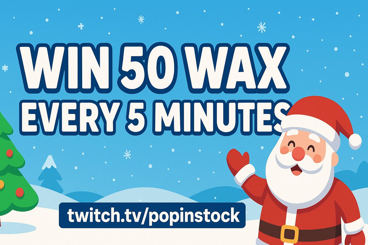 🎄 We’re ending the year with big surprises! ❄️

🎁 Win exclusive 50 WAX prizes all stream long!
🔥 Don’t miss out and jump in on <a href="/Twitch/">Twitch</a> and play! ✨

💥 Spread the hype across your WAX and crypto crew!
<a href="/WAX_io/">WAX</a>
#WAX #CryptoGaming #Web3 #PlayToEarn #CryptoCommunity