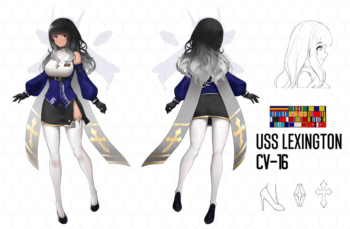 💙 Lexie-16 Reference Art👻

So, after a whole year, I just realized that I never got the chance to posting my reference sheet and for those of you who asked during stream today, here it is my dear sailors! <3

🎨: #LexieArt  
Credit: @/irkawaza_haaw