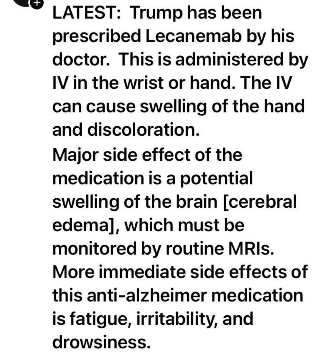 BiatchDulce's tweet image. Written by a nurse: 
Your thoughts? 💭 
#TrumpHealth #MRI