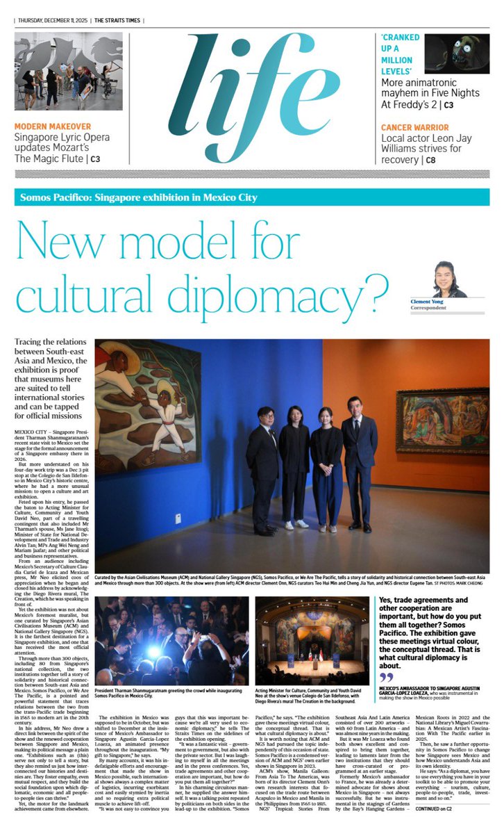 agarcialopezl's tweet image. Me honra haber colaborado en la concepción de #SomosPacífico, exposición en @SanIldefonsoMx que articula la historia compartida entre Asia y México. La Diplomacia Cultural fortalece los vínculos internacionales y profundiza la cooperación entre naciones. 🇲🇽🤝🏻🌏