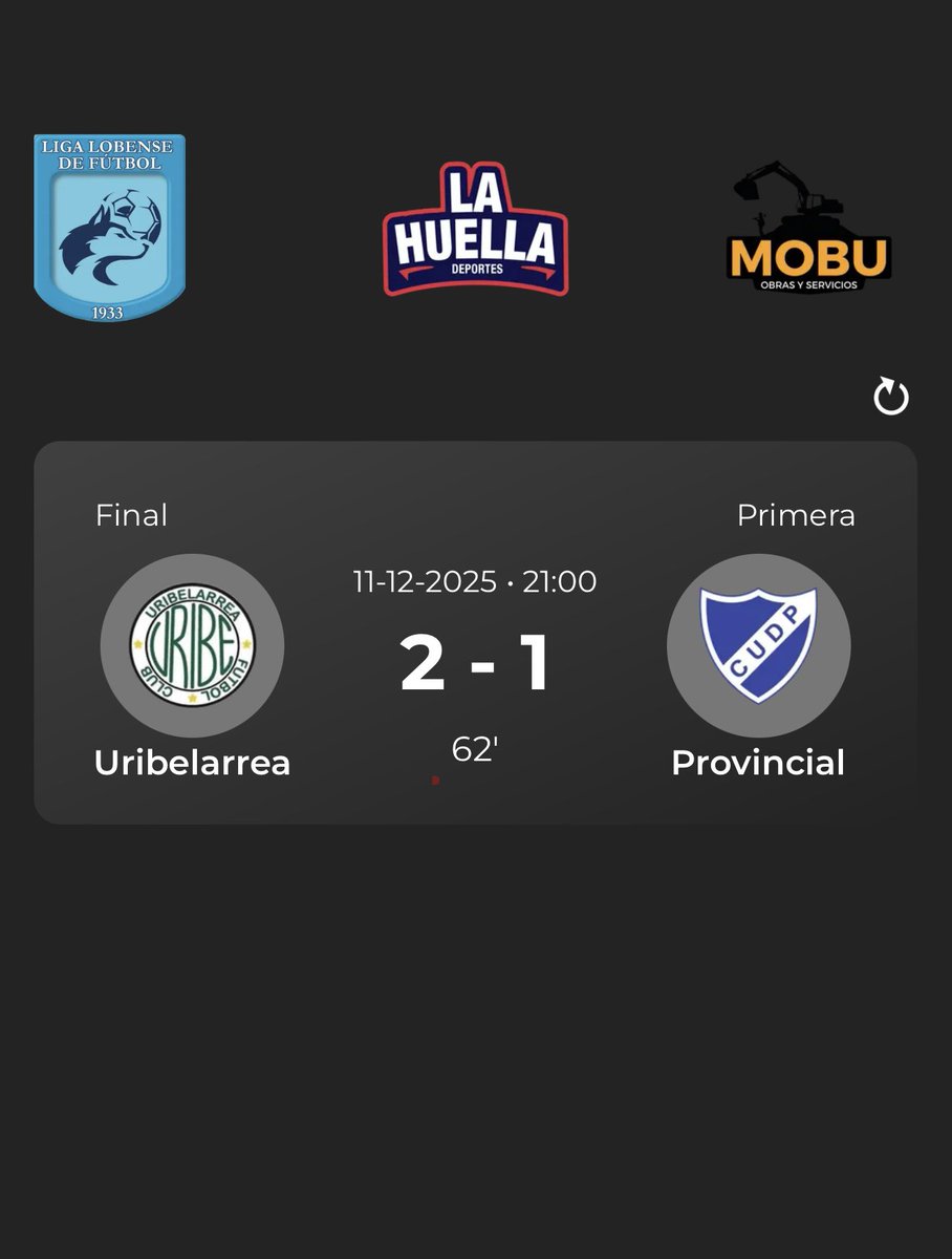 lahuelladep's tweet photo. Uribelarrea 2 - 1 Provincial

18’ ST Goooool de Uribe!! “Bicho” Rossi la bajó en el área y definió ante la salida de Gruccio para volver a poner en ventaja al local 

Seguí el minuto a minuto del partido desde nuestra App!
https://t.co/wmd7kEMyfT https://t.co/EAmUOow7Wp