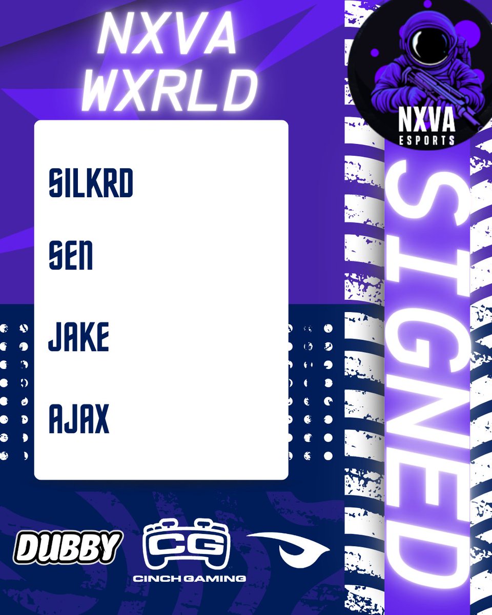 🚨ANOTHER ONE🚨
Introducing NXVA WXRLD!
- Silkrd
- Sen
- Jake
- Ajax