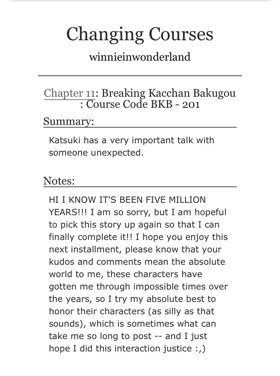 changing courses, chapter 11: 

breaking kacchan bakugou - BKB-201

🏛️: archiveofourown.org/works/62955832…