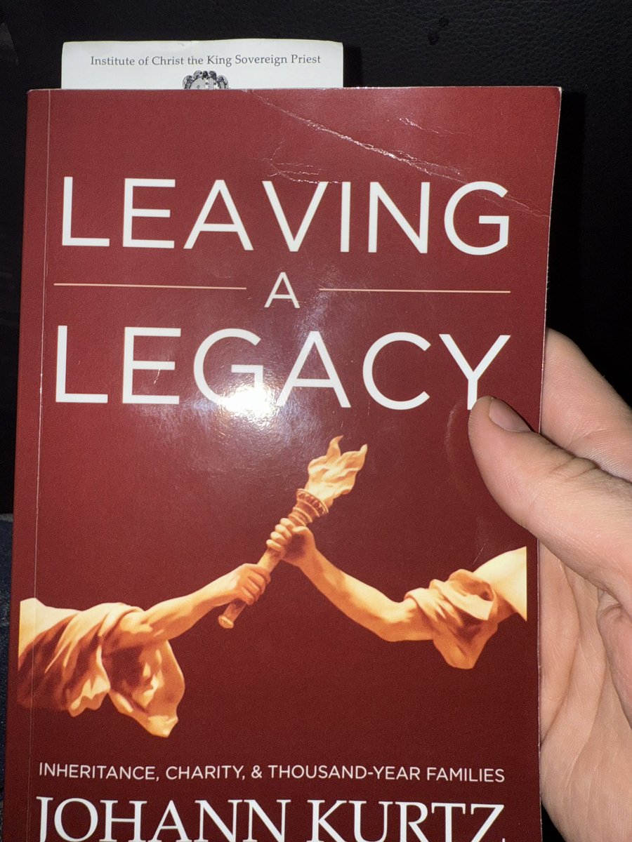 SilasMahner's tweet image. Just finished reading Leaving a Legacy by @JohannKurtz — I am urging all my friends, who care abt their children, their communities, and leaving the world better than you found it, read this book. 

Tomorrow I’m speaking with Johann on the @CatholicFndrs podcast so stay tuned for…