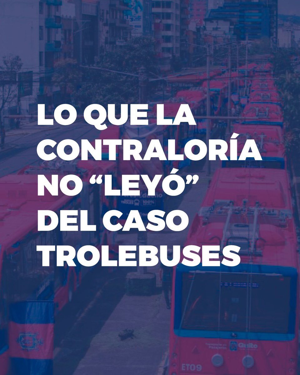 La nueva flota de trolebuses que permitió la renovación, después de casi 30 años, se realizó con TODOS los fundamentos técnicos y legales. Invitamos a revisar los argumentos que presentamos a la Contraloría y que no han sido considerados. 
En detalle: