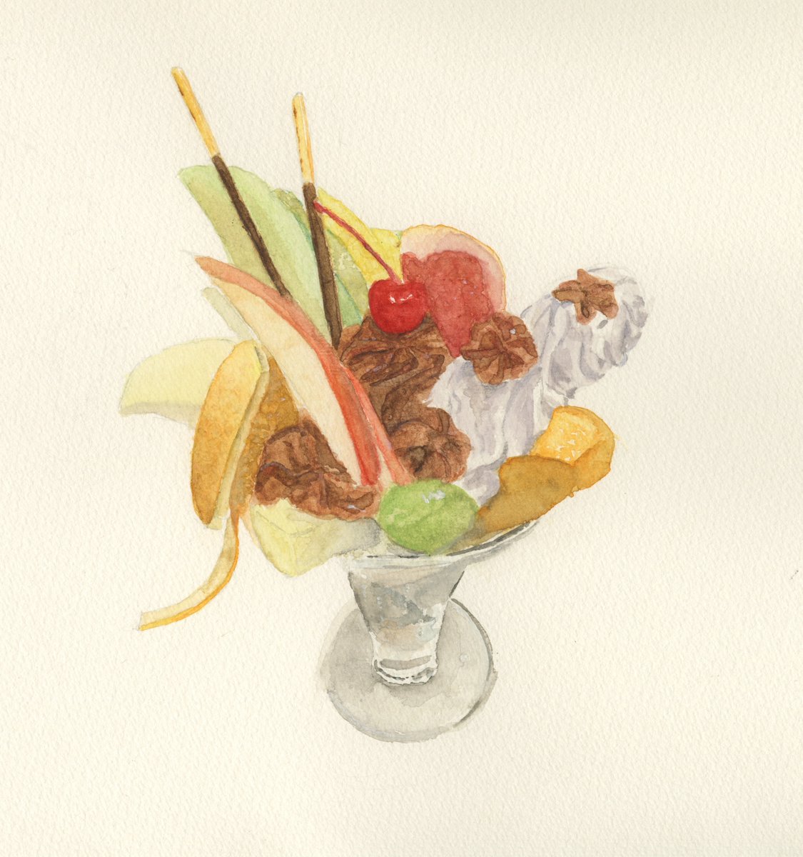 パフェ #水彩画 ＃パフェ
