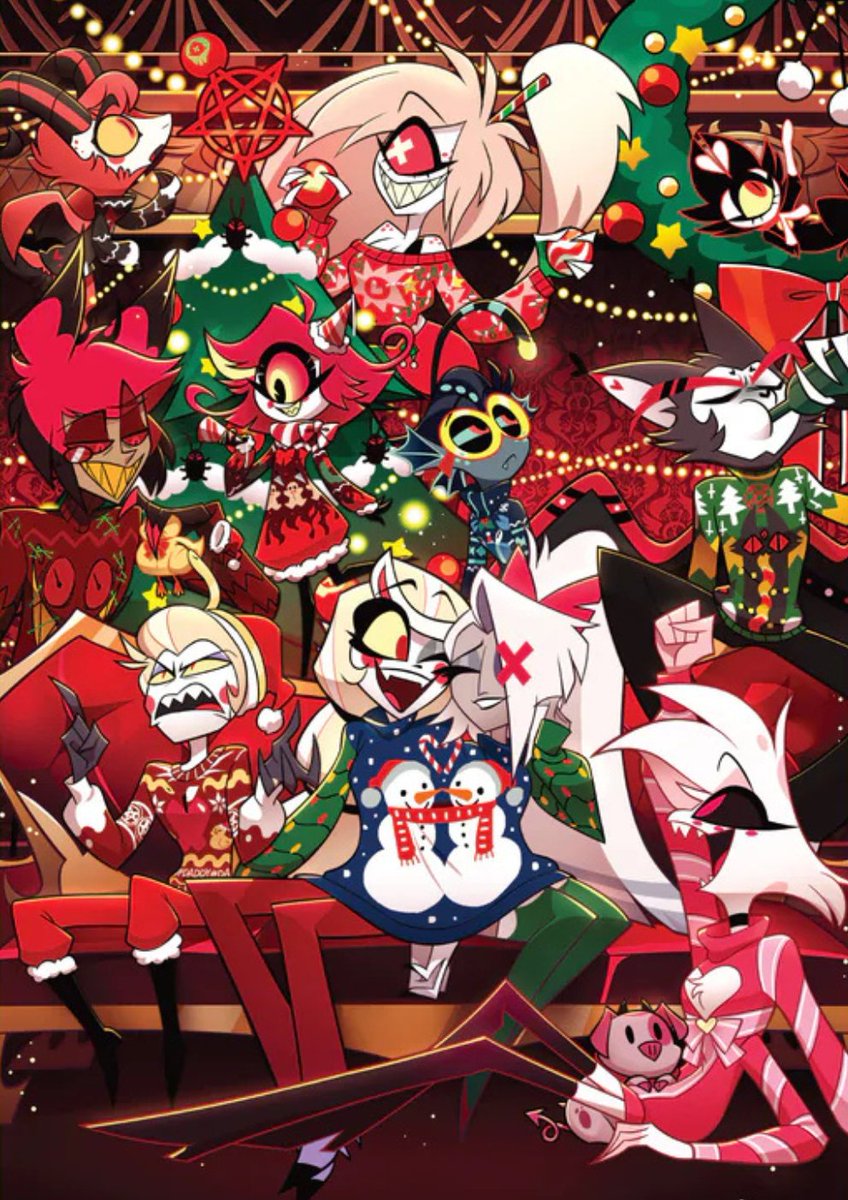 TheCartoonBase's tweet image. Official holidays poster for ‘HAZBIN HOTEL’

The poster and greeting cards are now for sale.