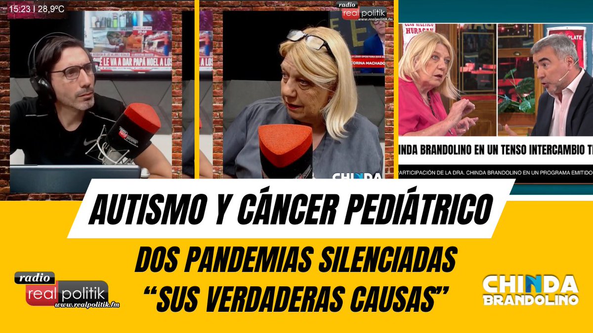 LamujerdelaolaC's tweet image. Autismo y cáncer pediátrico: Dos pandemias silenciadas "Sus verdaderas causas"
Gracias al periodista @facundoim y @RealpolitikFM por la entrevista.
Programa completo: youtube.com/watch?v=b6iab6…