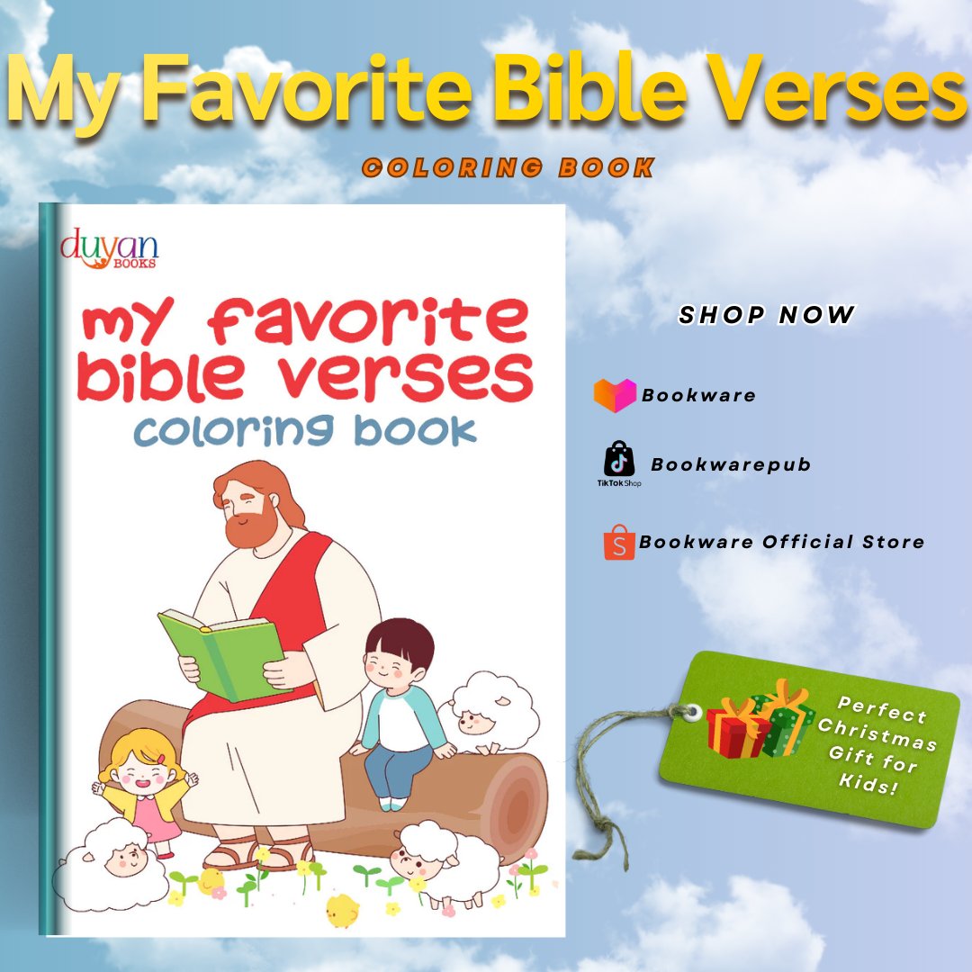 Color, meditate, and be inspired. 🌼 My Favorite Bible Verses Coloring Book is the perfect blend of creativity and faith! 🎨

Available at:
~ lazada.com.ph/shop/bookware
~ shopee.ph/bookware
~Tiktok shop : @ bookware

#BookwareChristmasGiftIdeas