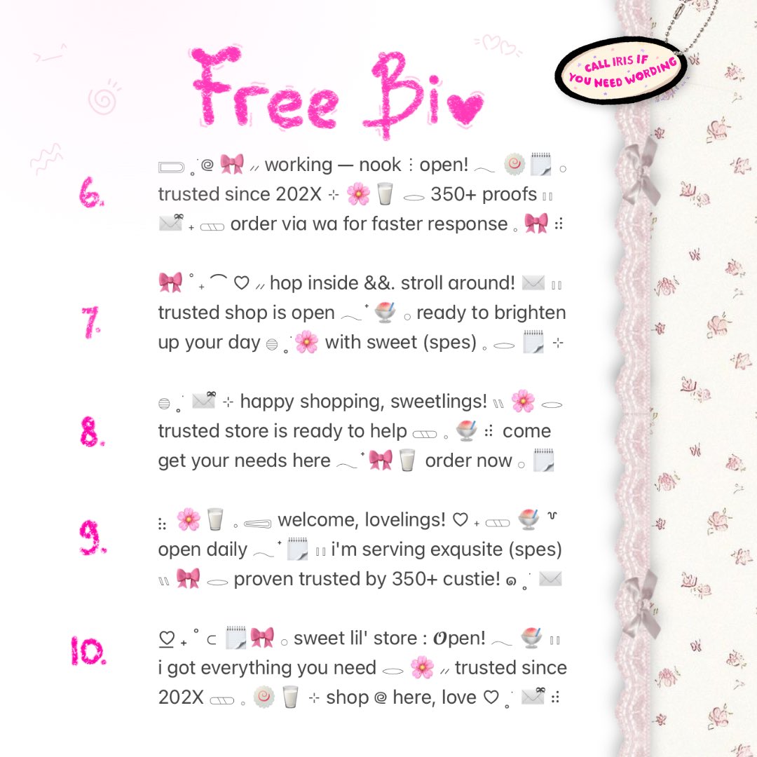 wordinh's tweet image. ⠀
⠀help retweet &amp;amp;&amp;amp;. join  ..  ★

⠀🌸🥛  12.12 GIVEAWAY TIME!  ♡

tman—tmun, ada 10 FREE BIO WORDING yang disponsori oleh kakak cantik @hiqaika menanti untuk dijemput  ..  🎀  yuk jemput sekarang dengan ikutan giveaway ini  🍧  scroll for rules yaa!  🗒️

t. #zonauang #zonaba