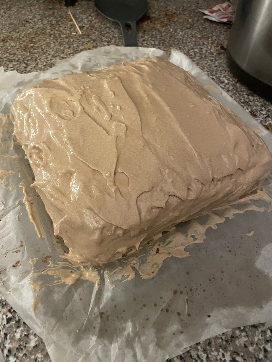 Espresso chocolate cake with brown sugar cream cheese espresso icing.  First cake we make together. <a href="/AdelChouadria/">Adel Chouadria 🇩🇿</a>