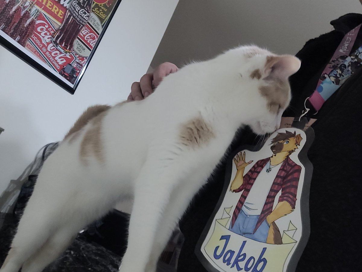 BooferJakob's tweet photo. In loveeee with my badge from @beleoci 🥰🥰🥰

I think Leo likes it, too c: https://t.co/sZNOuzentj