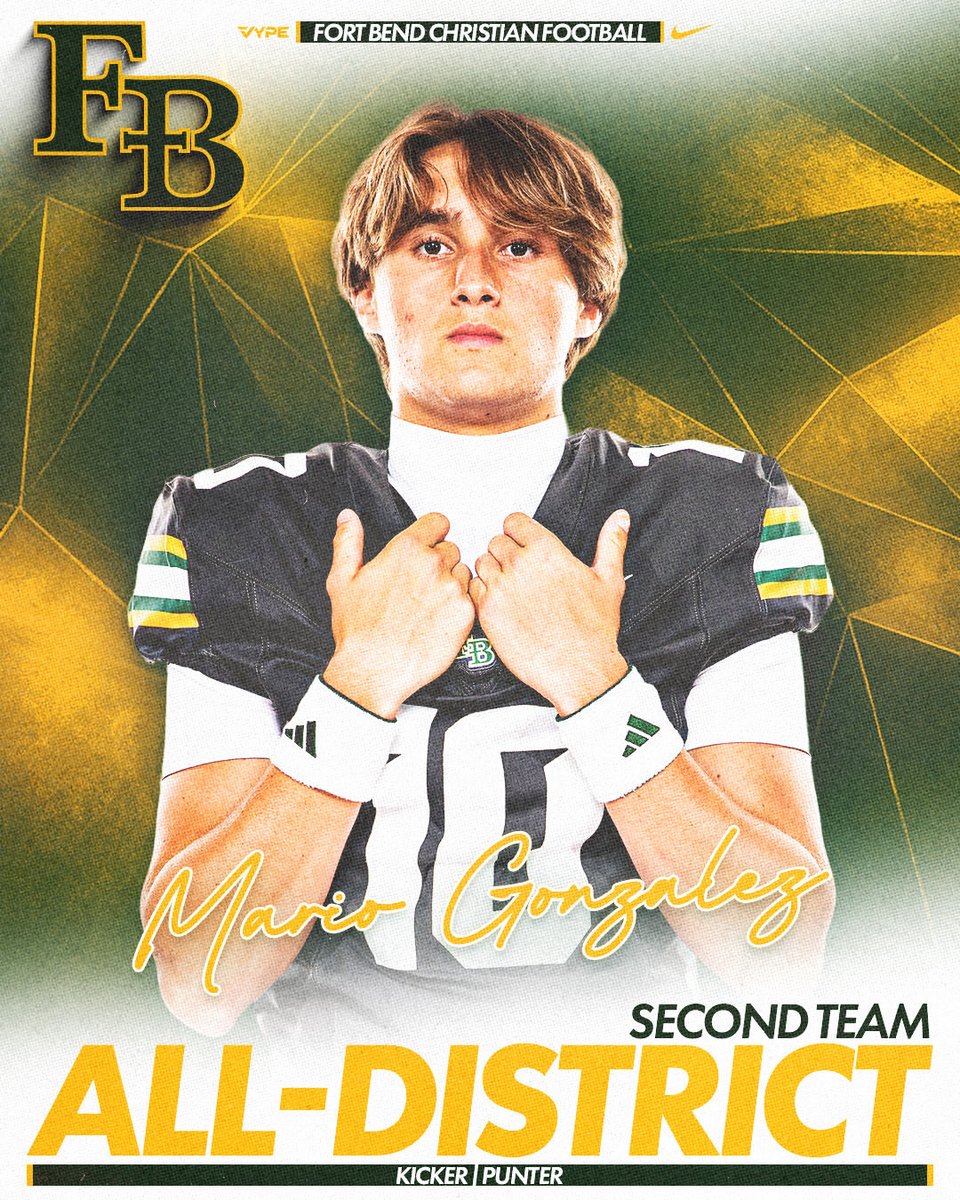 FBCA_Football's tweet image. 2nd Team All District Kicker &amp;amp; Punter!