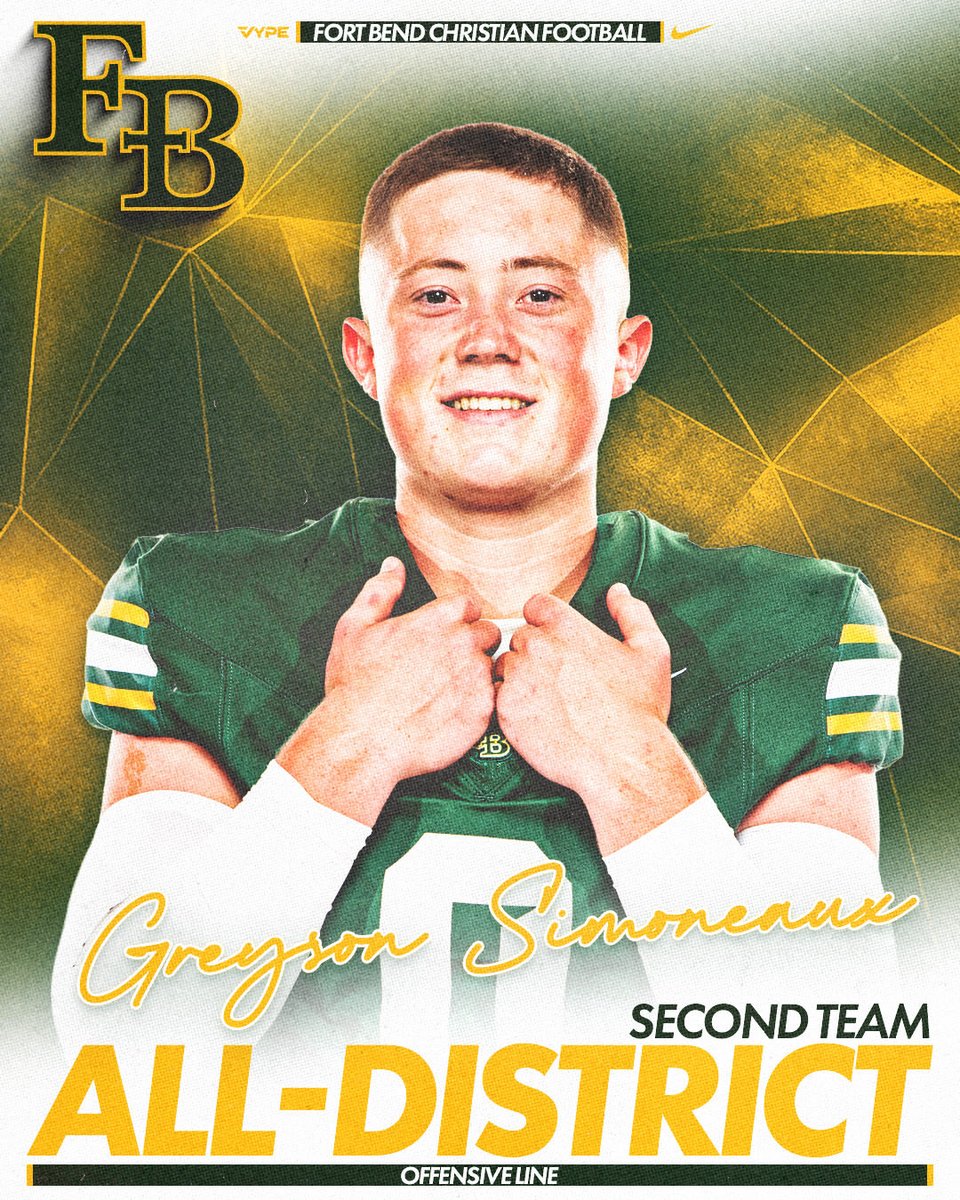FBCA_Football's tweet image. 2nd Team All District @gsimoneaux45