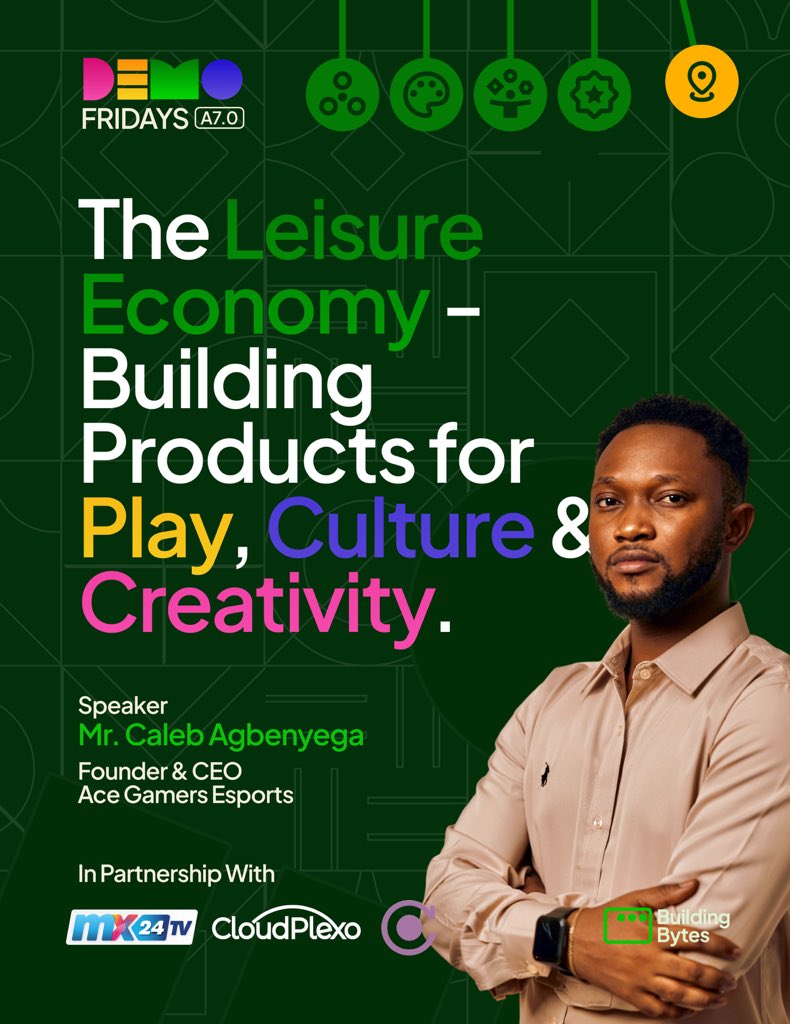 BuildingBytes's tweet photo. Caleb didn’t stop gaming—he levelled up. He built Ace Gamers Esports, one of Ghana’s top esports brands. Catch him live at Demo Fridays next week. Register: https://t.co/BEA0puNbdR https://t.co/ZCMf8INjIv
