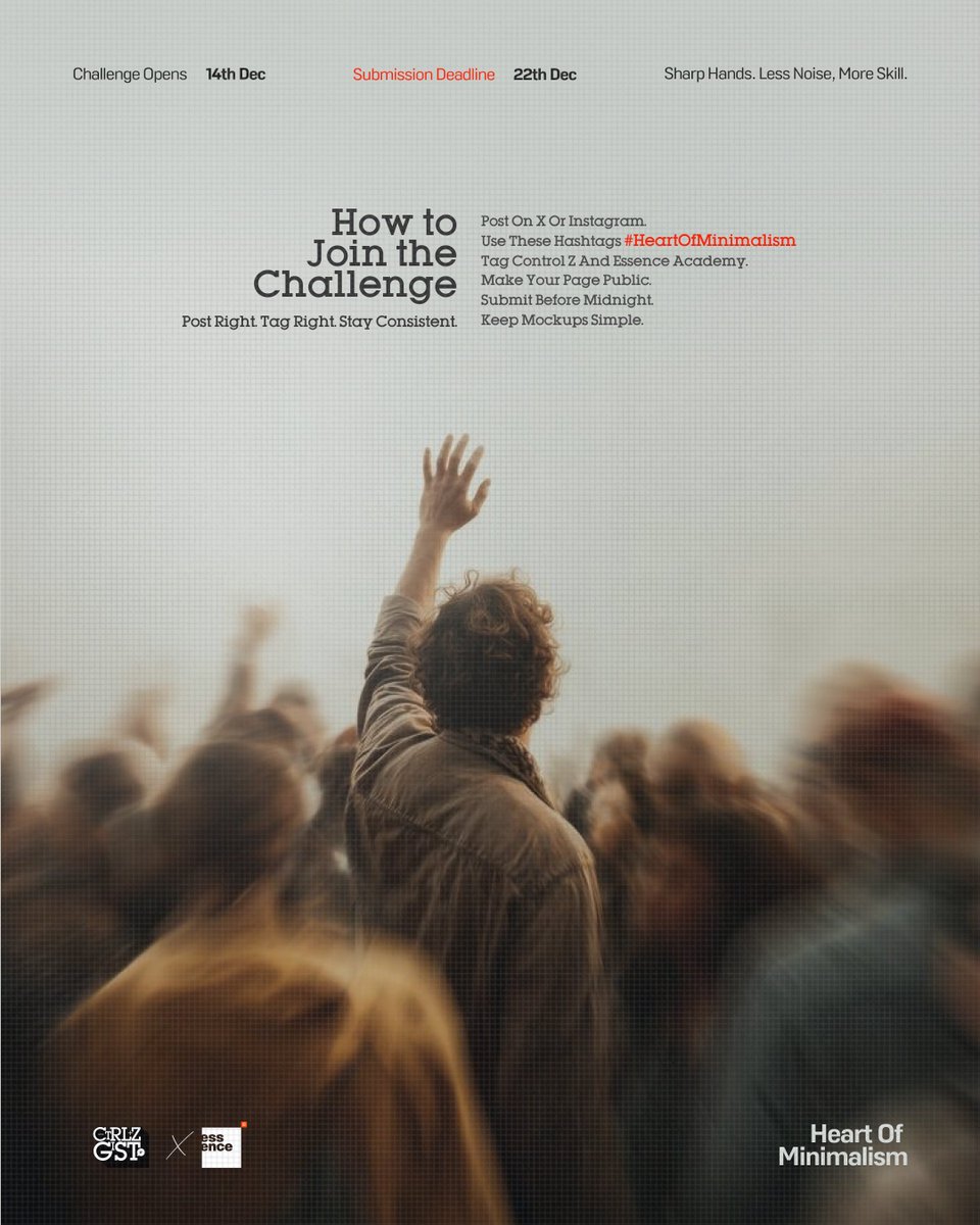 ctrlplusz_gist's tweet image. The Heart of Minimalism kicks off in two days. An entry free design challenge built for real creativity. No UI. No AI. Just clean work.
Brief drops on the 14th at 9am.
@EAcademyng