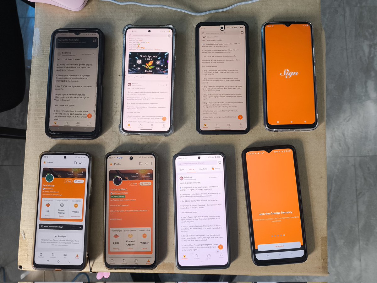 Scrutinize22408's tweet image. The Orange Dynasty just took over my classroom. My classmates installed the Sign app on their phones.  I even caught a video of one classmate teaching another how to download it. Now the whole class is moving with pure Orange energy. 🧡👀

Seeing Signs together &amp;amp; forever!