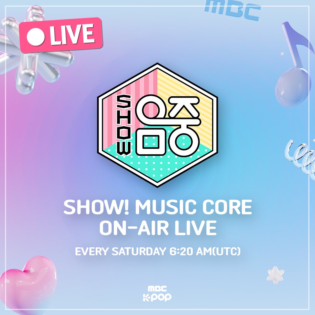 Our dearest subscribers, «Show! MusicCore» will be also 🔴live-streamed  this weekend! The streaming will be on Saturday (12/13) at 6:20 AM(UTC) /  3:20 PM(KST)🪩 Feel free to join the live chat 💬