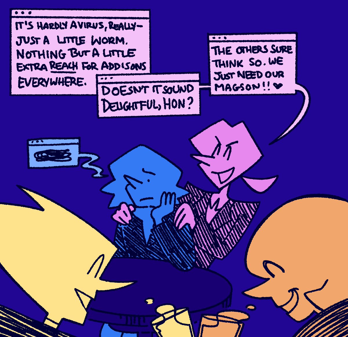 cattlemu's tweet photo. chud addison QUITS job no clickbait #DELTARUNE #adpocalypse https://t.co/RQANVvyhQj