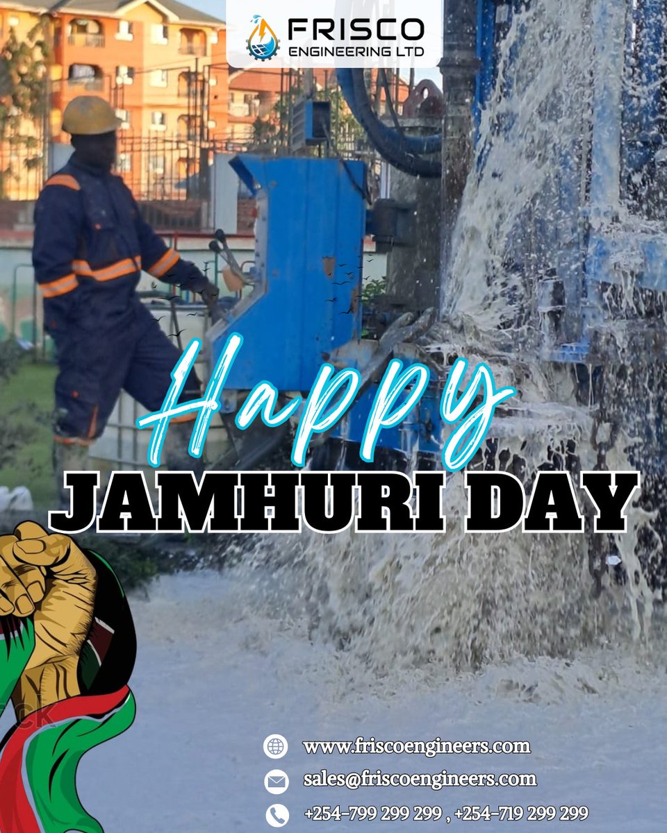 FriscoLimited's tweet photo. Happy Jamhuri Day, Kenya! 🇰🇪

As we celebrate our nation’s freedom, we also celebrate the power of sustainable development.

#HappyJamhuriDay #FRISCOEngineering https://t.co/YGlmxXw2On