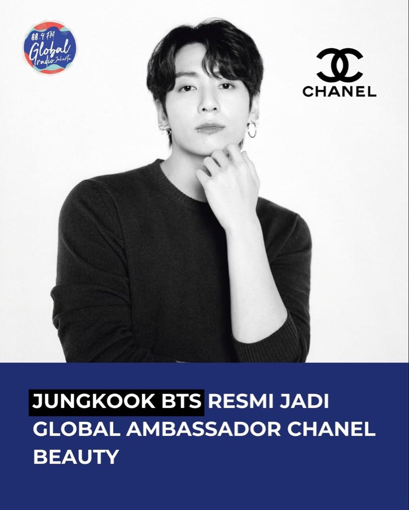 Chanel Beauty resmi perkenalkan global ambassador terbaru mereka nih Global People, dan pilihannya jatuh ke Jungkook BTS! 💫💜

Saat pengumuman, Chanel membahas style dan fashion Jungkook yang inovatif, cocok banget sama karakter Chanel Beauty 🙌🏻

#GlobalRadio #Jungkook #BTS