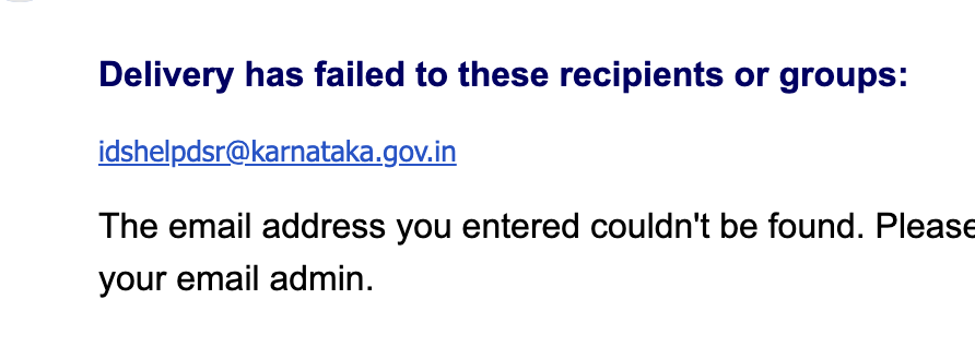 manjunath014's tweet photo. @IGRKarnataka your email ids are also invalid. https://t.co/5zJPxuxPCo