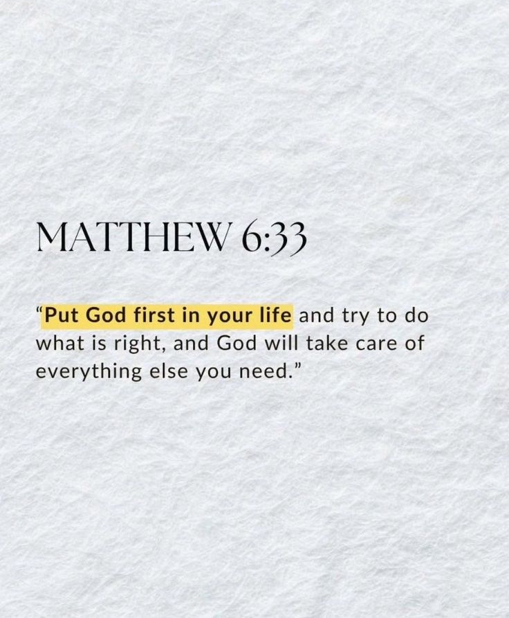 Matthew 6:33