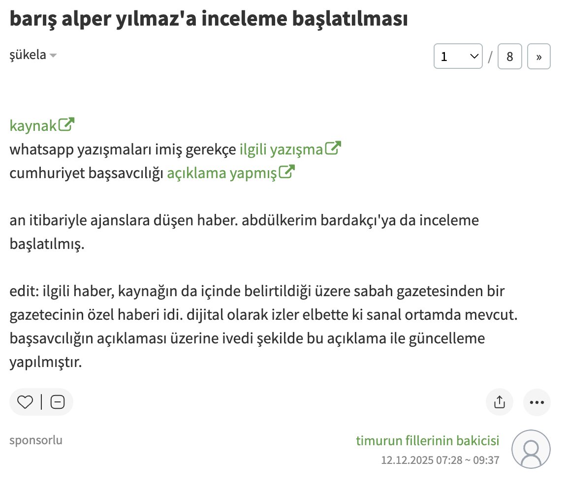 Atkililar_Kalir's tweet image. Sabah ilk iş olarak ekşi sözlük'te, Barış Alper Yılmaz ve Abdülkerim Bardakçı'ya inceleme başlatıldığına dair başlık açılıyor. Başlık da hemen gündemin zirvesine çıkarılıyor.

Ancak entry'nin hemen altında "sponsorlu" ibaresi yer alıyor...

İşte böyle bir organizasyon var şu an.