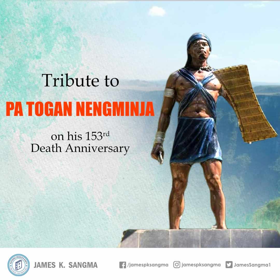Today, as we remember our brave A•chik warrior Pa Togan Nengminja on his 153rd Death Anniversary, let us pay homage to this great freedom fighter who fought and laid down his life for his motherland and his people. Let us honour his courage &amp; sacrifice with pride in our hearts.