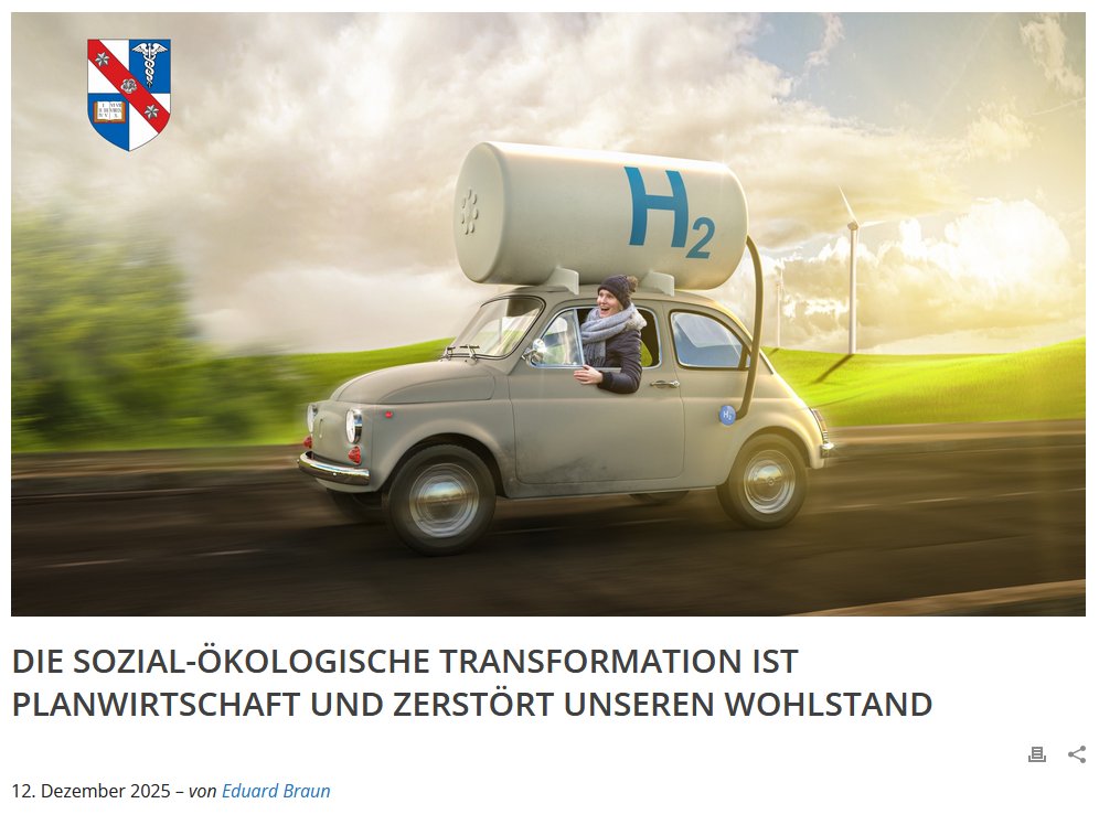 "Der Bundesrechnungshof rechnet also mit einem Scheitern der Bundesregierung. ...

Allerdings empfiehlt der Bundesrechnungshof als Lösung nicht ein Ende der Planwirtschaft, sondern noch deutlich weitergehende Maßnahmen."

von Eduard Braun 👇

misesde.org/2025/12/die-so…