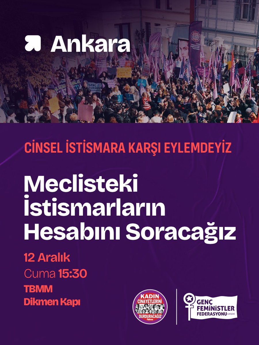 📍Ankara

TBMM’de istismara uğrayan çocukların hesabını sormak için Meclisin önünde eylemdeyiz!

📍TBMM Dikmen Kapısı
🗓️Cuma (Bugün), 15.30