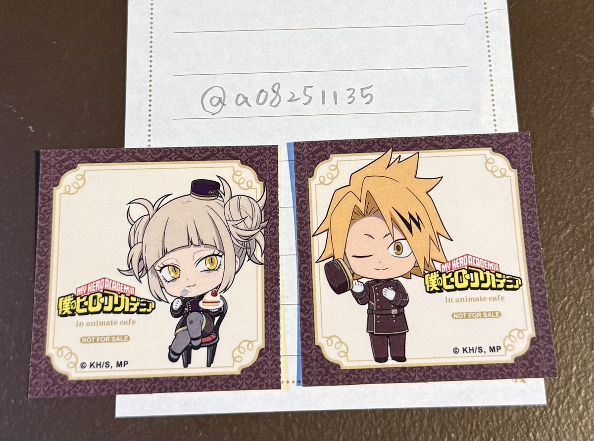 a08251135's tweet photo. ヒロアカ　交換　アニメイトカフェ　アニカフェ　おみやげスナック　ステッカー

【求】　緑谷　オールマイト
【譲】　上鳴　トガ

郵送交換、都内、神奈川手渡し可
よろしくお願いいたしますm(__)m https://t.co/Rwzpgx6fhs
