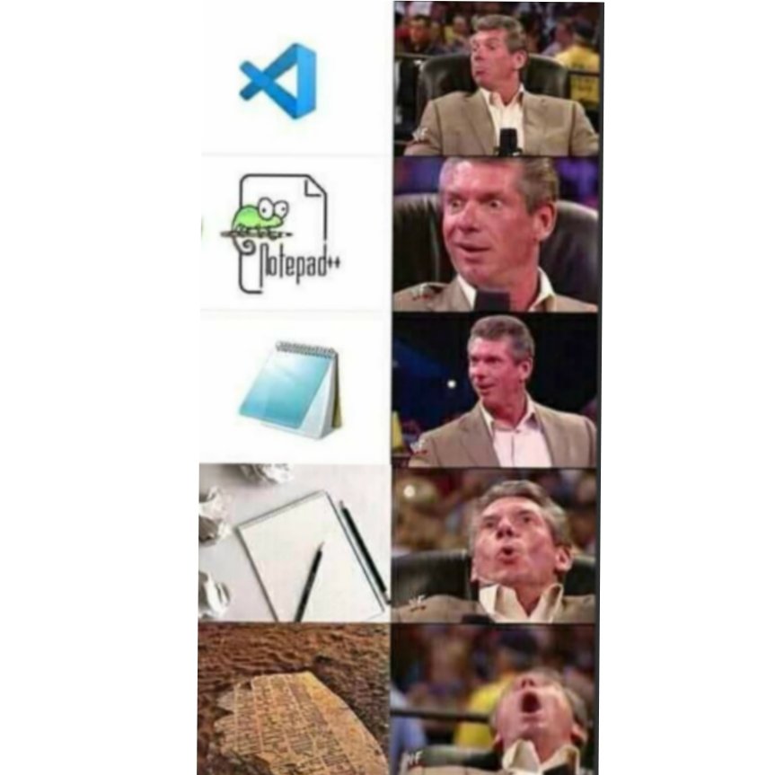 genesis_hacks's tweet photo. Real devs don’t need IDEs. Just give me a rock and a dream https://t.co/P94iWS0LsC