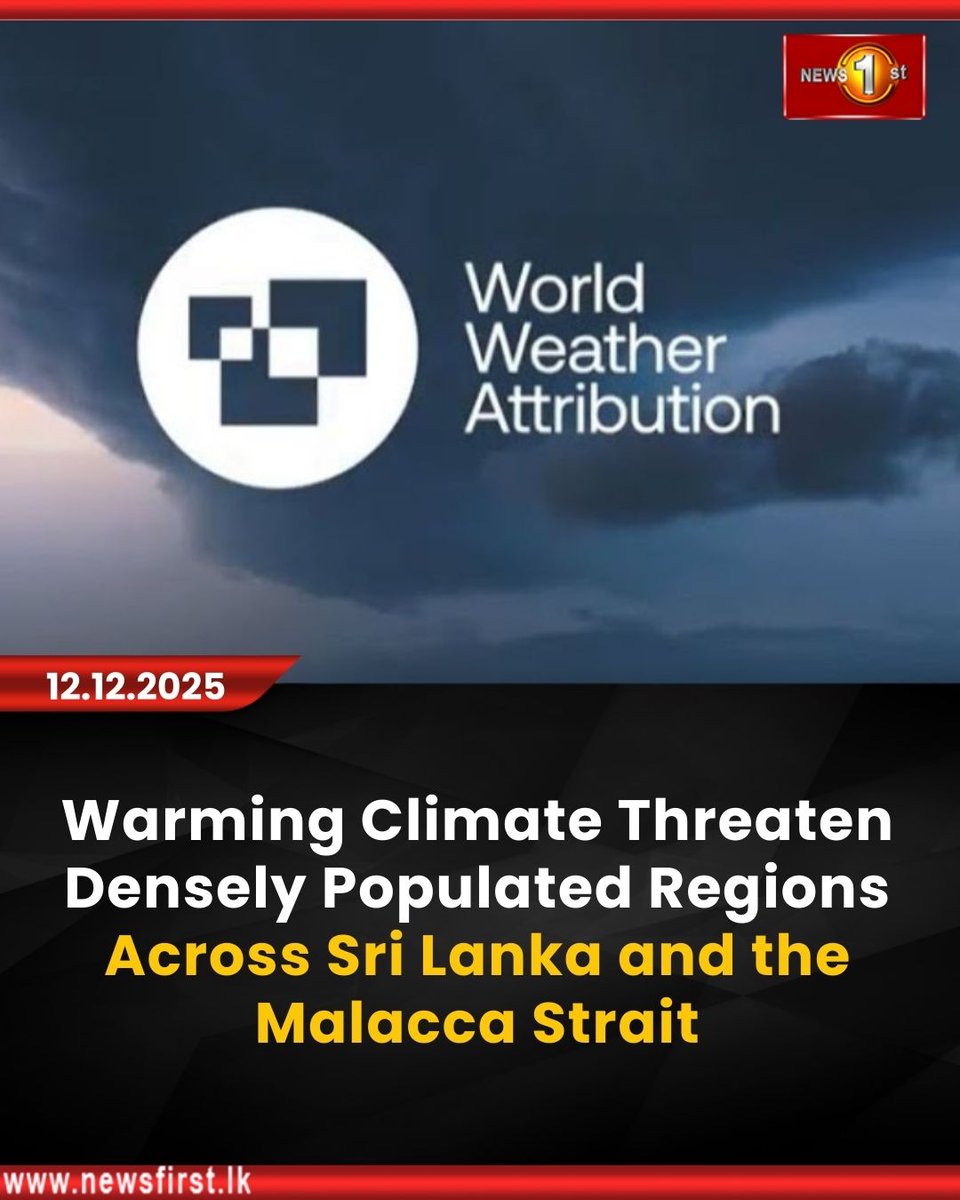 NewsfirstSL's tweet photo. Warming Climate Threaten Densely Populated Regions Across Sri Lanka and the Malacca Strait

Details: https://t.co/Em9BXpHzSs

#NewsFirst #News1st #NewsFirstEnglish #LKA #SriLanka #LatestNews #WarmingClimate #WWA #ClimateChange https://t.co/qHgrUtACMp
