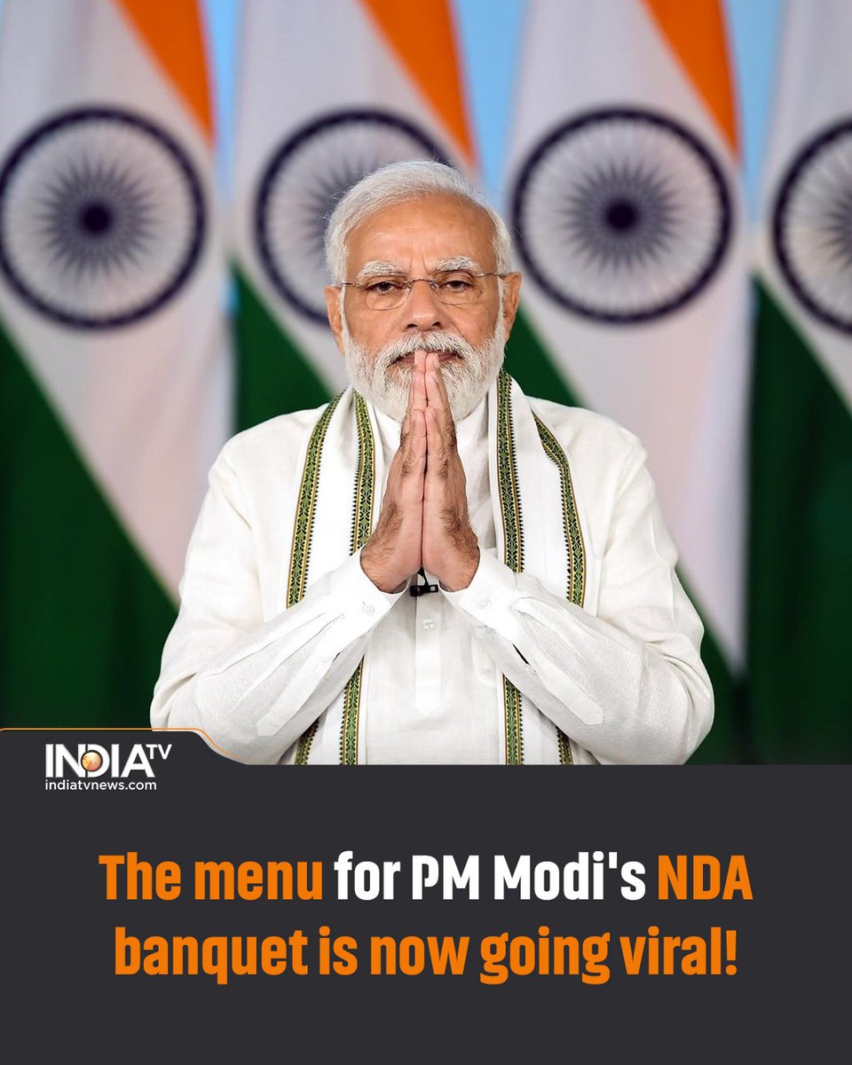 indiatv's tweet image. Prime Minister Narendra Modi hosted a dinner for NDA MPs at his residence The dinner was organized following the NDA's landslide victory in the Bihar elections.

The dinner menu has also been revealed.

#PMModi #NDA #BiharElections #Delhi #PoliticalNews #pmmodidinner
