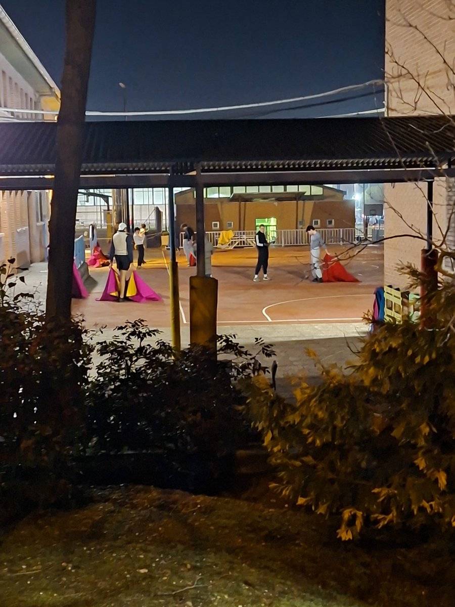 IUGalapagar's tweet photo. 📢 En 2018, IU Galapagar propuso abrir los patios escolares para el juego y el deporte infantil. 
❌ @PPGalapagar votó en contra.
Hoy vemos los abren pero para enseñar tauromaquia.
¿Ese es el modelo educativo que defienden?
#PatiosAbiertos #TauromaquiaNoEsCultura #InfanciaLibre https://t.co/DlcrSTuLP8