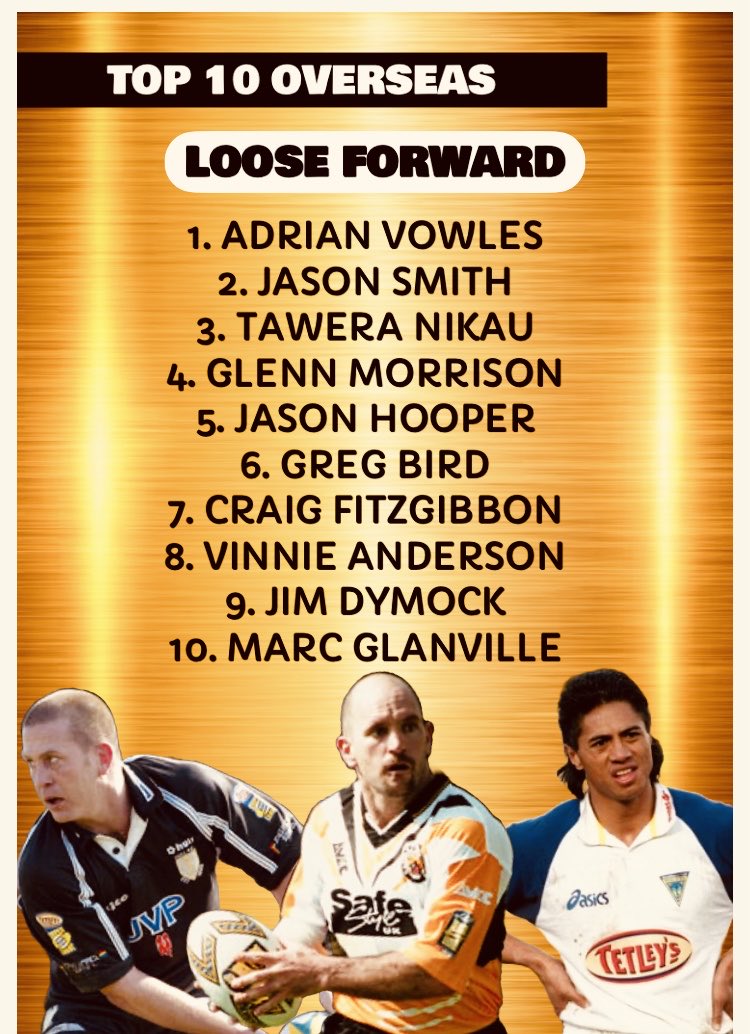 Ranking the top 10 overseas <a href="/SuperLeague/">Betfred Super League</a> era players in each position 

Up next Loose Forward