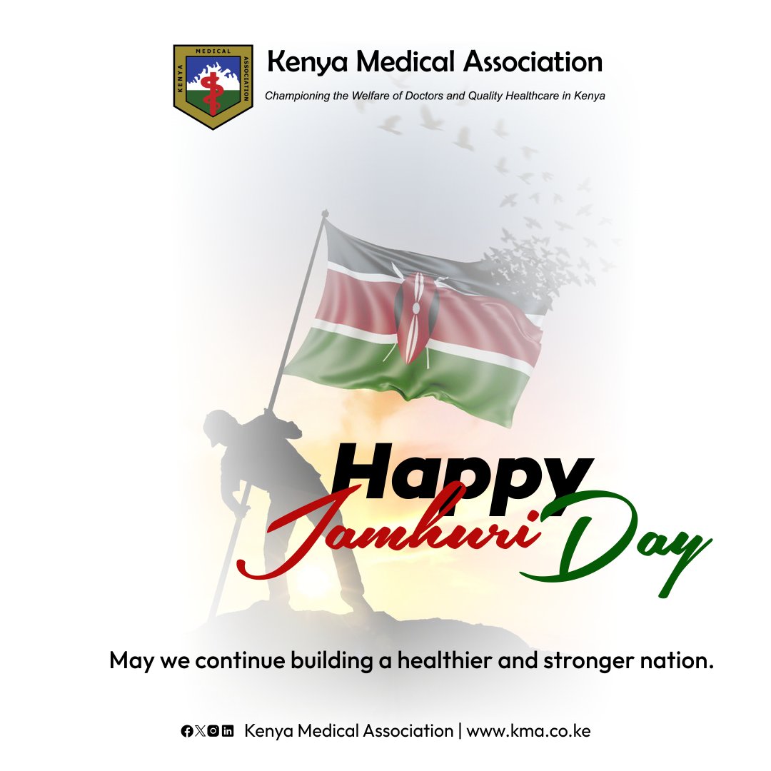 Happy Jamhuri Day!
As we mark this important day, KMA celebrates the spirit of unity, resilience, and service that defines our nation. Together, we continue working toward a healthier Kenya.