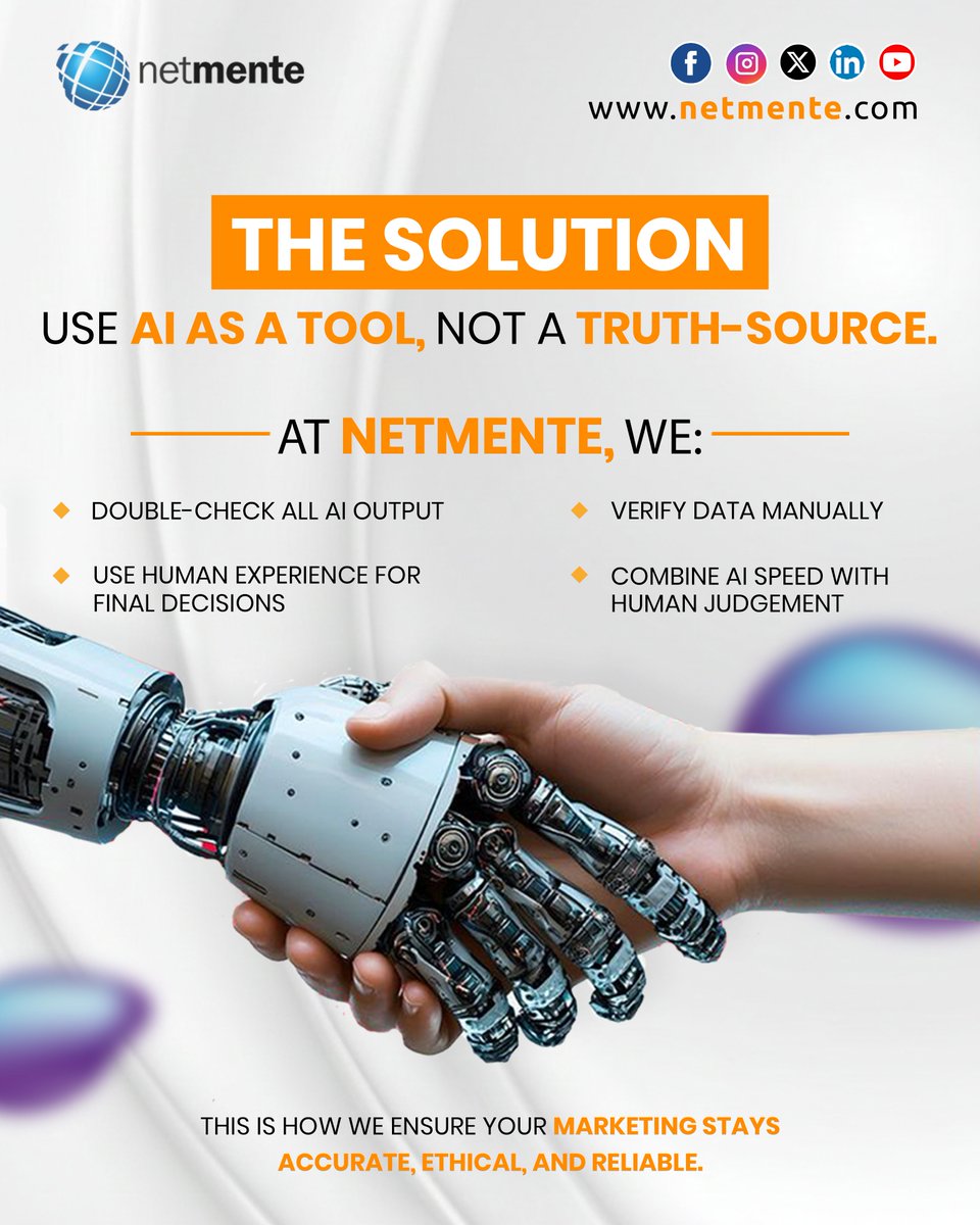 netmente07's tweet image. When AI fills in the blanks with made-up information, and presents it confidently as fact.

It’s not “lying”… it’s guessing.
.
.
.
#AIHallucinations #AIExplained #Netmente #DigitalMarketingTips #AIMarketing #MarketingFacts #HumanVerified #ContentStrategy #DigitalInsights