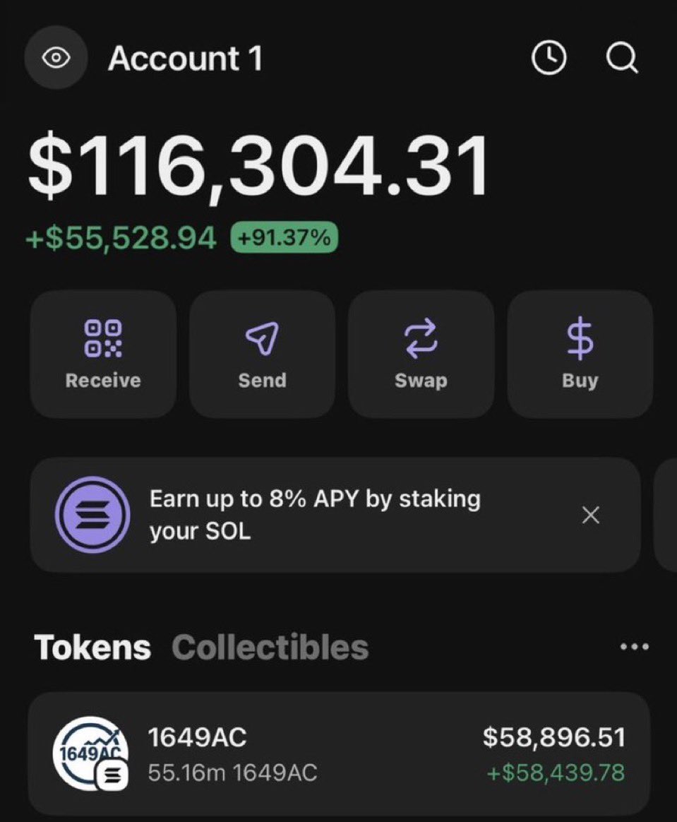 #1649AC  is making waves printing massive profits on my Alpha telegram group 🚀🏆

Fams are celebrating as usual

Ca: HSierbs7XspCMK8fUgCin9p4mC1yvsLbvW4usgz3pump