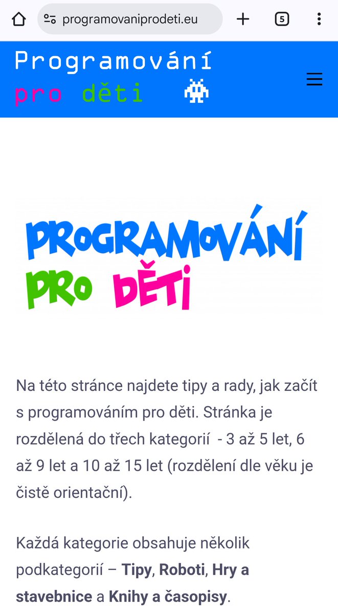 Programovani pro deti tweet media