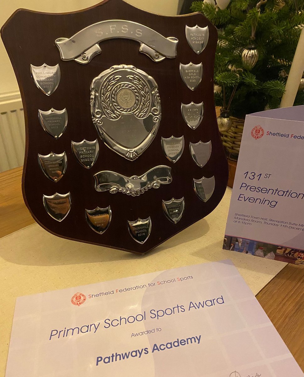 PathwaysEACT's tweet image. Such an honour to collect our ‘Sheffield Federation for School Sports’ - 
‘Primary School of the Year’ 👏
Town Hall, Sheffield